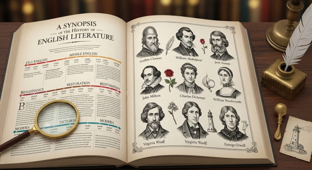 History of English Literature. renowned writers of English Literature