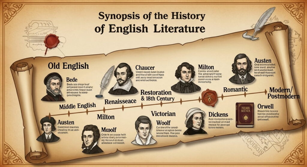 History of English Literature-Prominent Writers of overall English Literature History