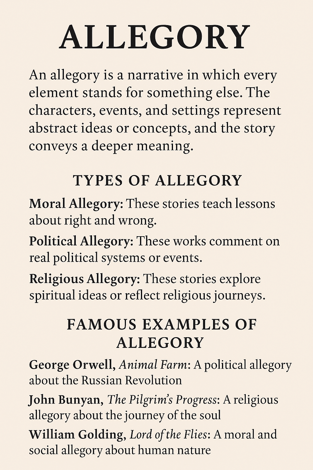 Allegory in Literature
