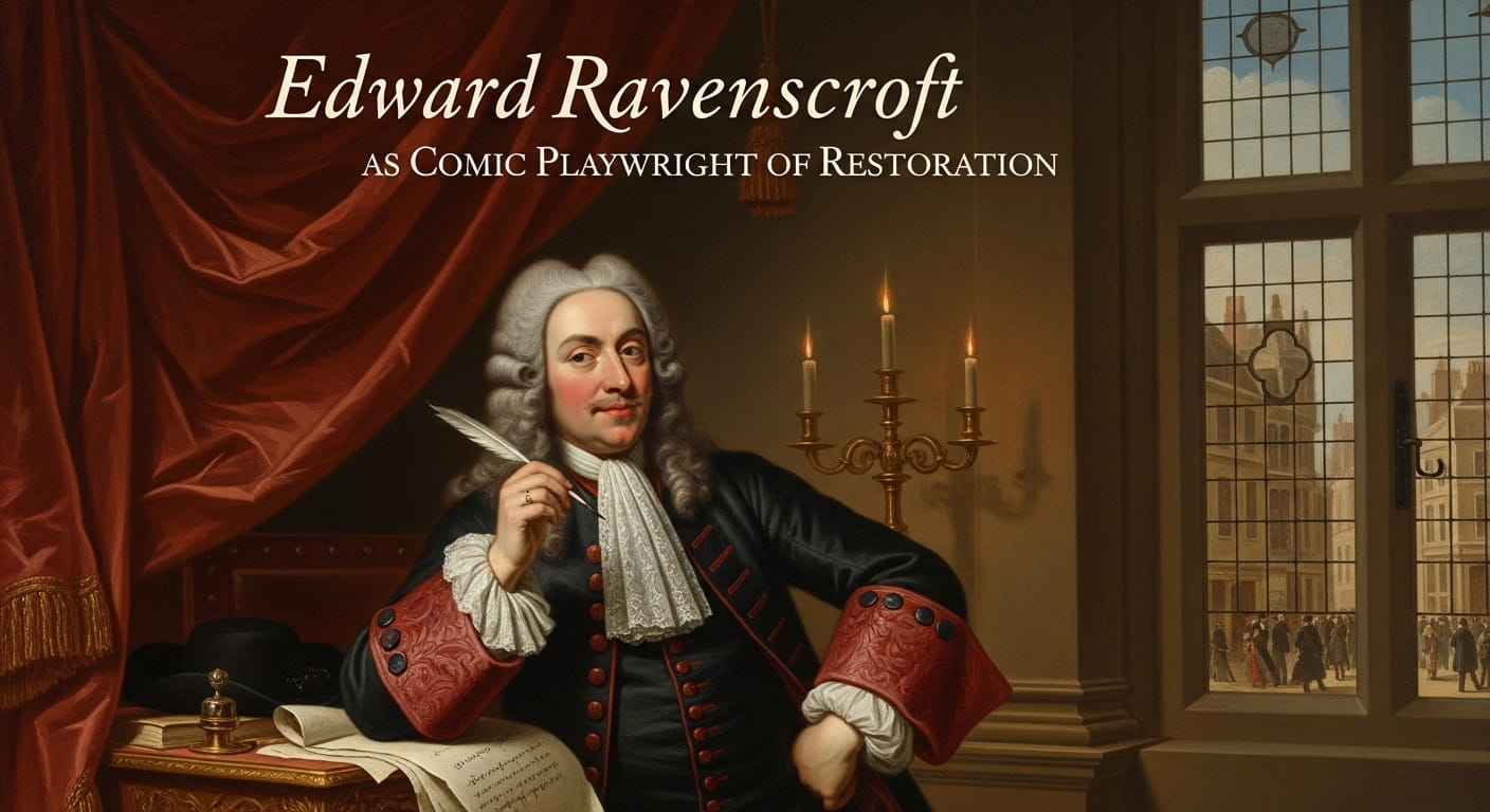 Edward Ravenscroft Restoration comic playwright portrait illustration