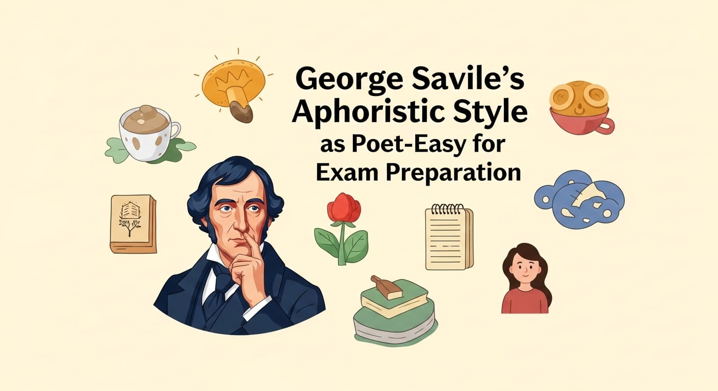 George Savile's Aphoristic Style as Poet-Easy for Exam Preparation