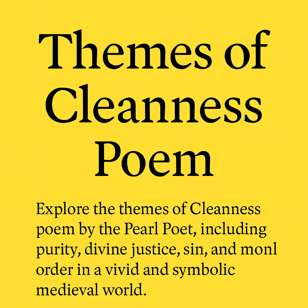 Themes of Cleanness Poem by the Pearl Poet