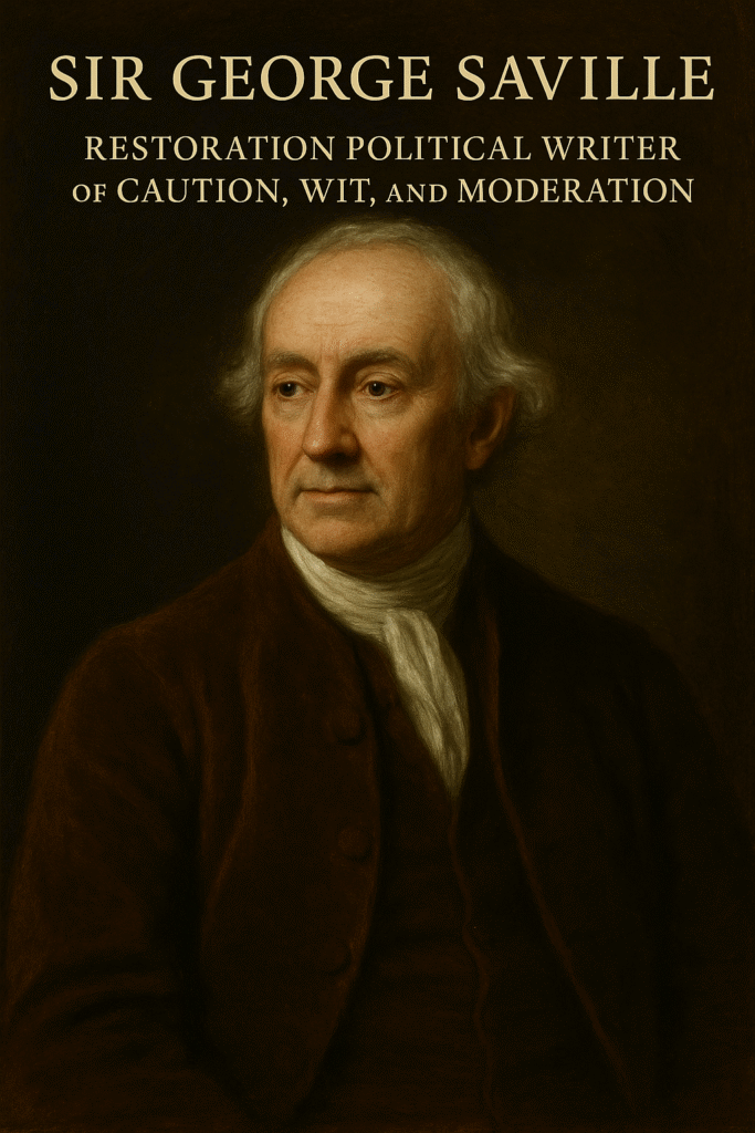 Sir George Savile – Restoration Political Writer of Caution, Wit, and Moderation
