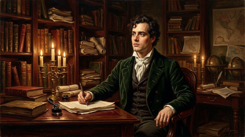 Lord Byron as Romantic Poet — rebel, visionary, and the creator of the iconic Byronic Hero