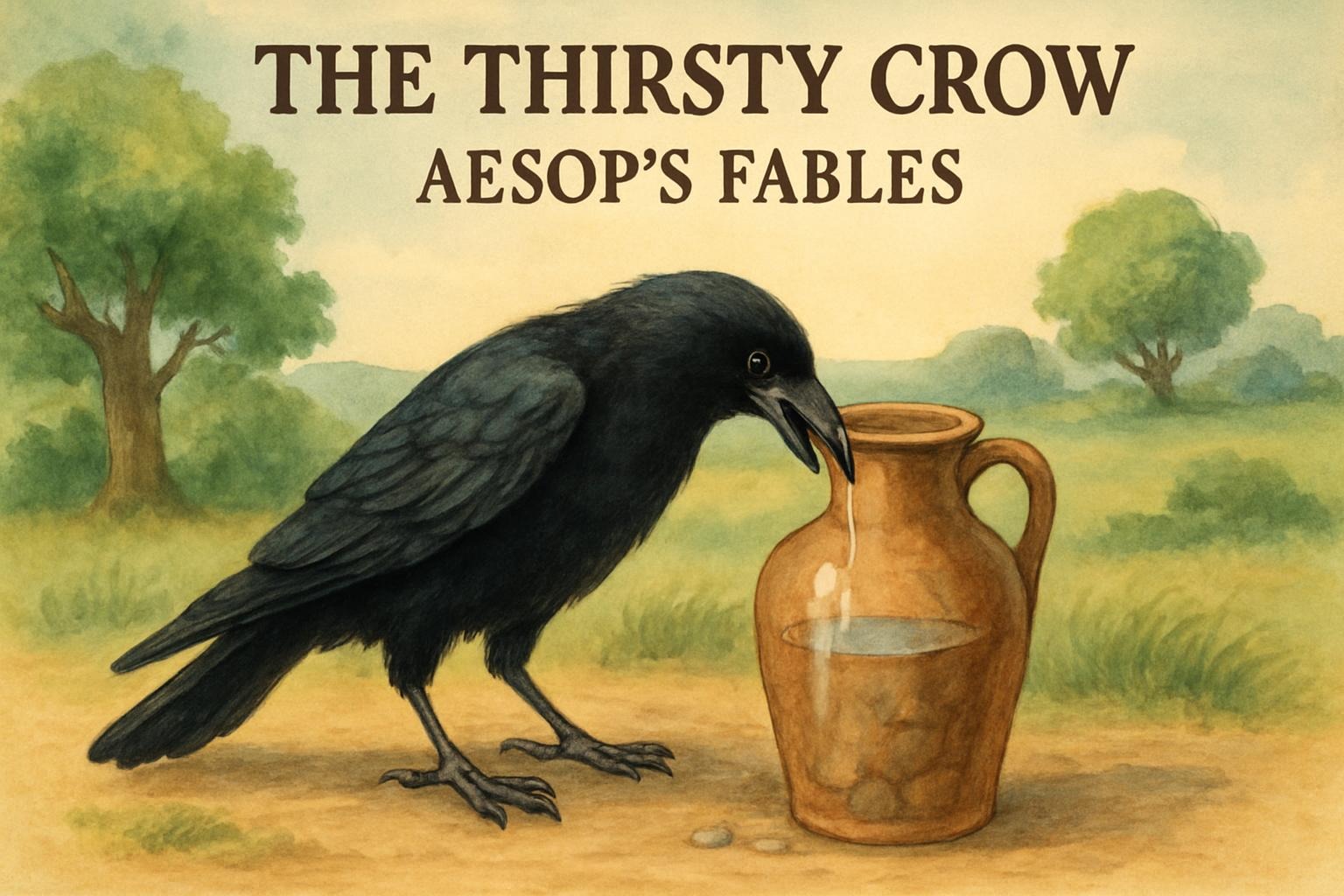 The Thirsty Crow Aesop Fables