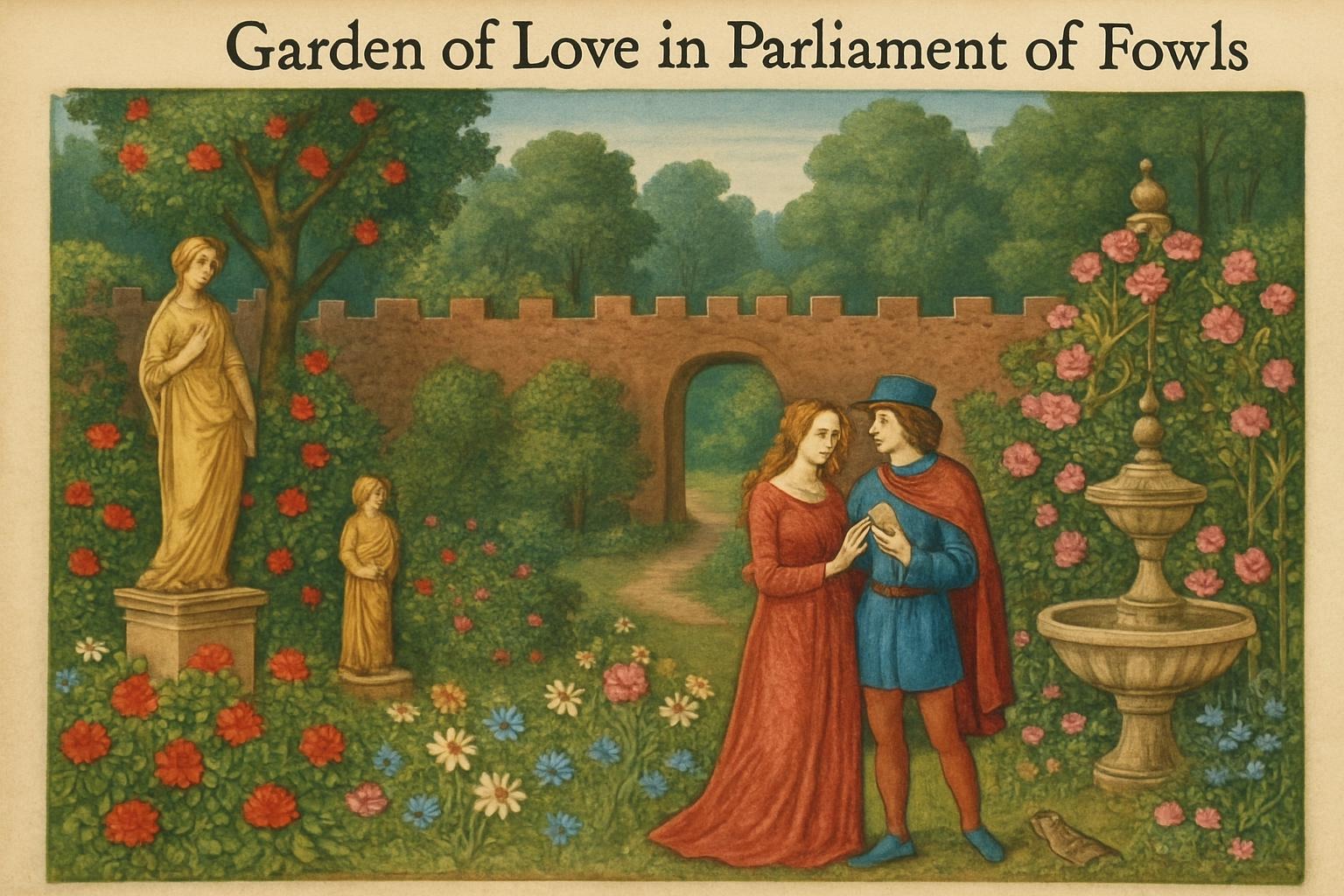Garden of Love in Parliament of Fowls