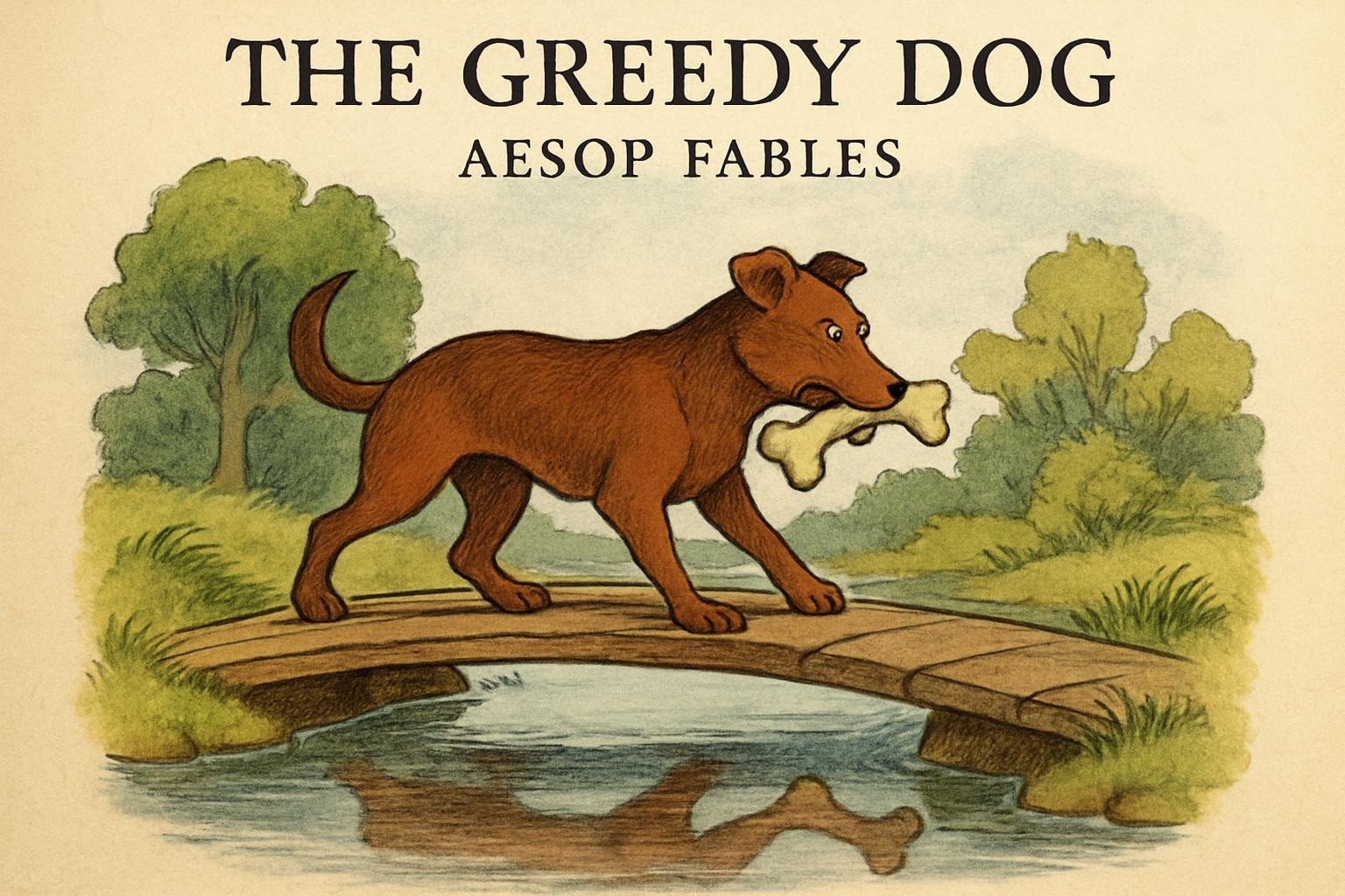 Greedy Dog Aesop Fables