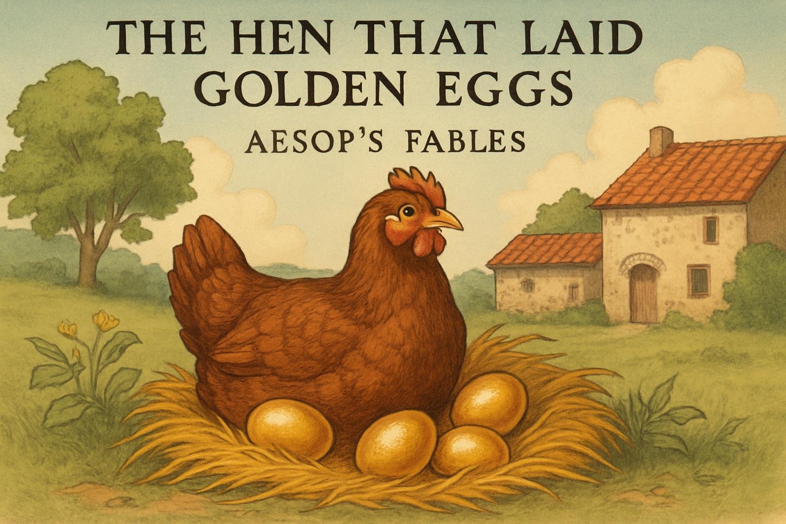Hen that laid golden eggs aesop fables
