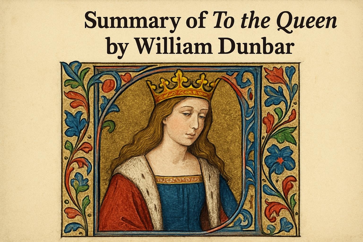 Summary of To the Queen by William Dunbar