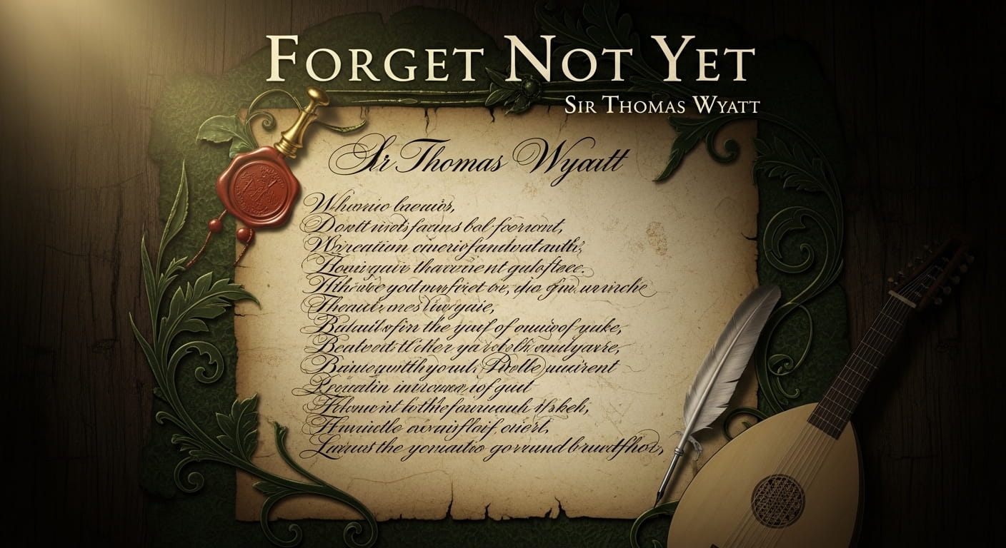 Forget Not Yet by Sir Thomas Wyatt