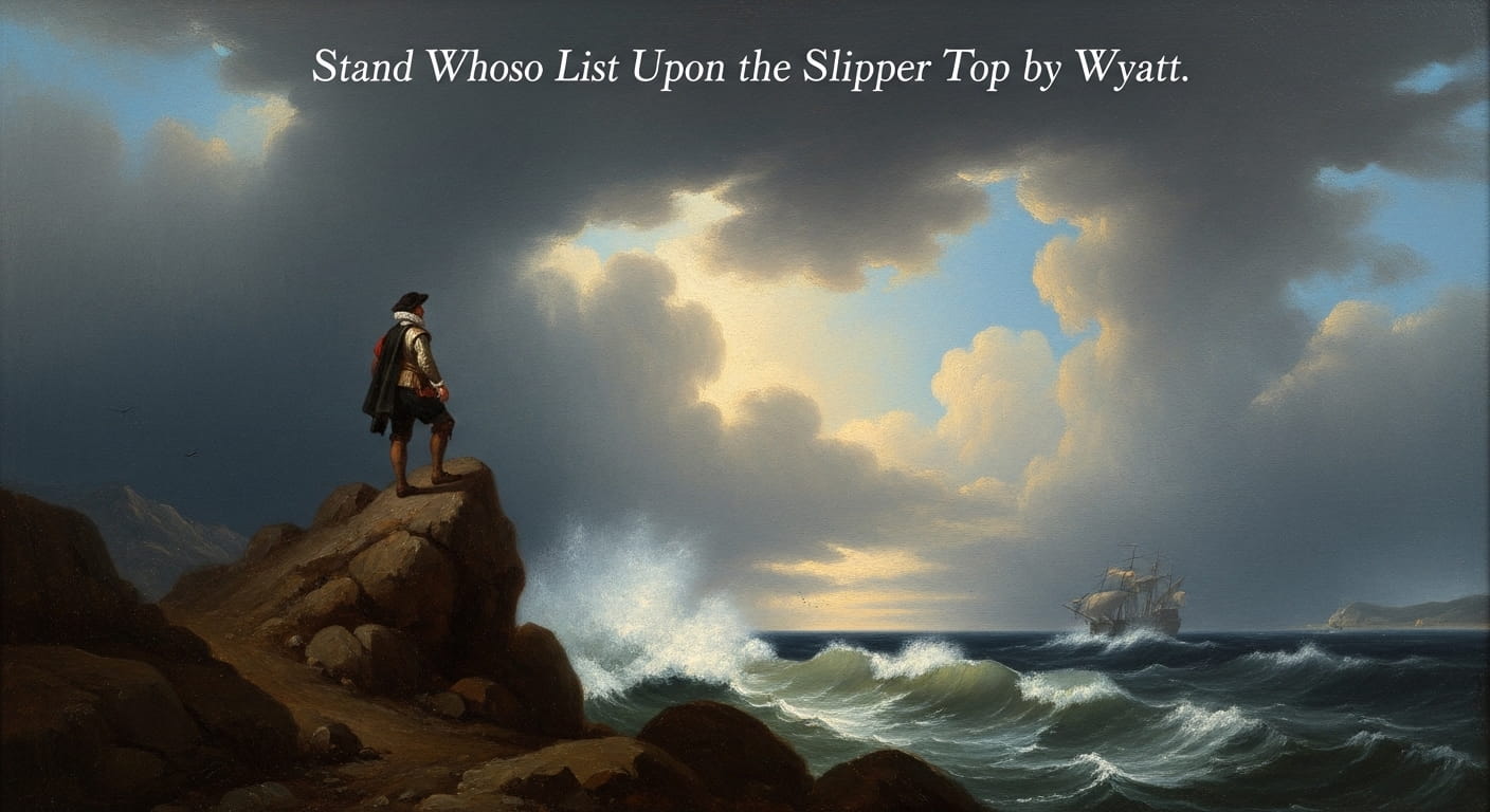 Stand Whoso List Upon the Slipper by Wyatt